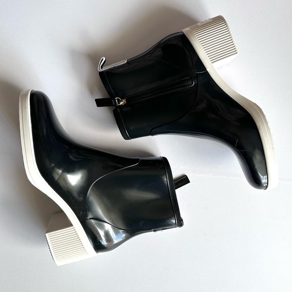 Kate Spade New York Puddle Rubber Black Parchment Rain Boot - Picture 8 of 15